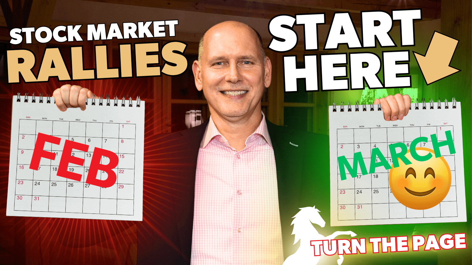 Stock Market rallies start here, Calendar showing month of March